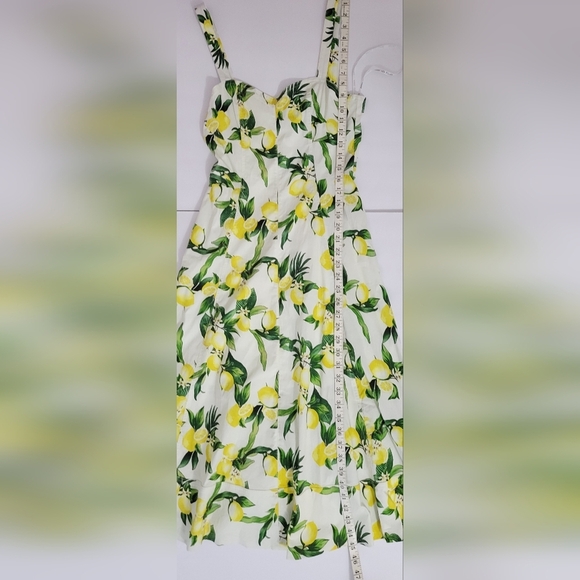 Anthropologie Avec Les Filles Lemon Sleeveless Preppy Coastal Cottagecore Dress - Picture 6 of 10
